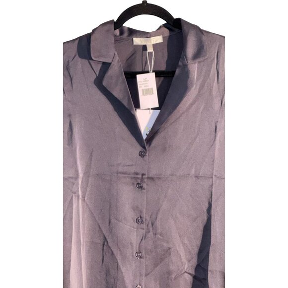 WAYF Womens Slate Button-Up Blouse Size S 100% Polyester - Picture 2 of 13
